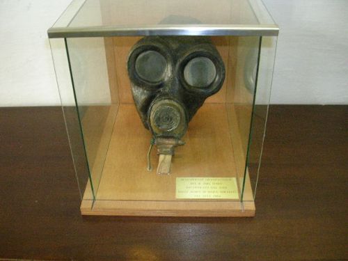 Maschera recuperata nel 1984 dal relitto del sommergibile Scir, affondato ad Haifa (Israele) nel 1942